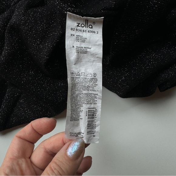 Women Zolla sparkly lurex turtleneck sweater,sz large - Picture 5 of 5